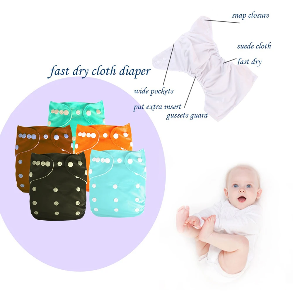 Rumparooz Cloth Diaper Cover Aplix, Clyde One Size Without Insert (5pcs