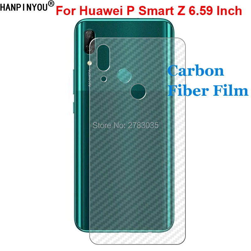 Защитная пленка на заднюю панель из углеродного волокна для huawei P Smart Z 6,5" 3D с защитой от отпечатков пальцев(не закаленное стекло