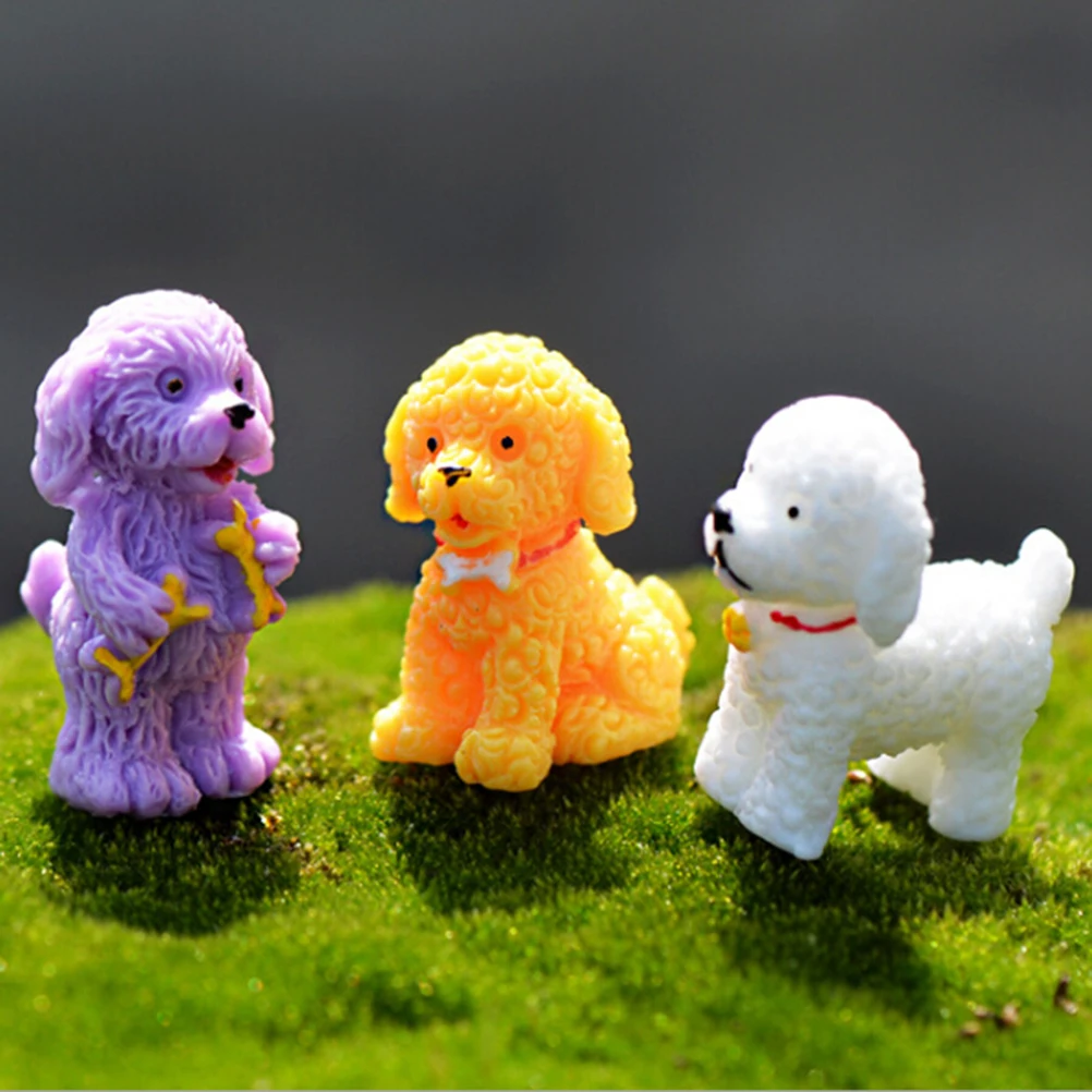 1Pc Cute Dog Lovely Micro Landscape Figures Moss Terrarium Fairy Garden Miniatures Home Decor Accessories Figurine