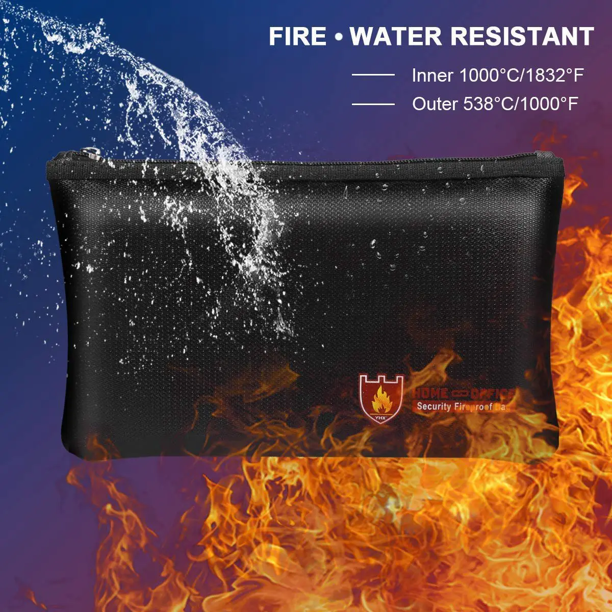 Огнестойкая Сумка для документов огнестойкая Защитная сумка для денег, 34x25 см