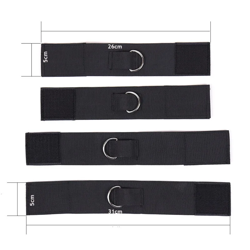  Under Bed Bondage Set Restraint System Kit Ankle Cuffs Wrist Hand Cuffs BDSM ToyBinding Rope Strap