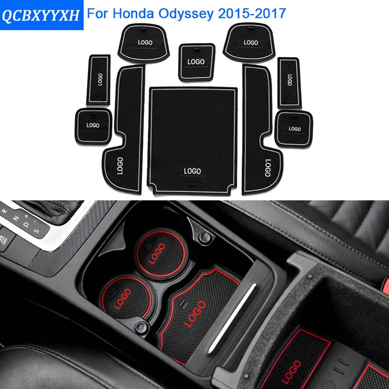 10Pcs/Set For Honda Odyssey 2015 2017 Car Styling Slot Pad Interior