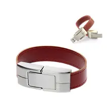 Leather Wristband USB Flash font b Drive b font 32GB 16GB 8GB 4GB Pen font b