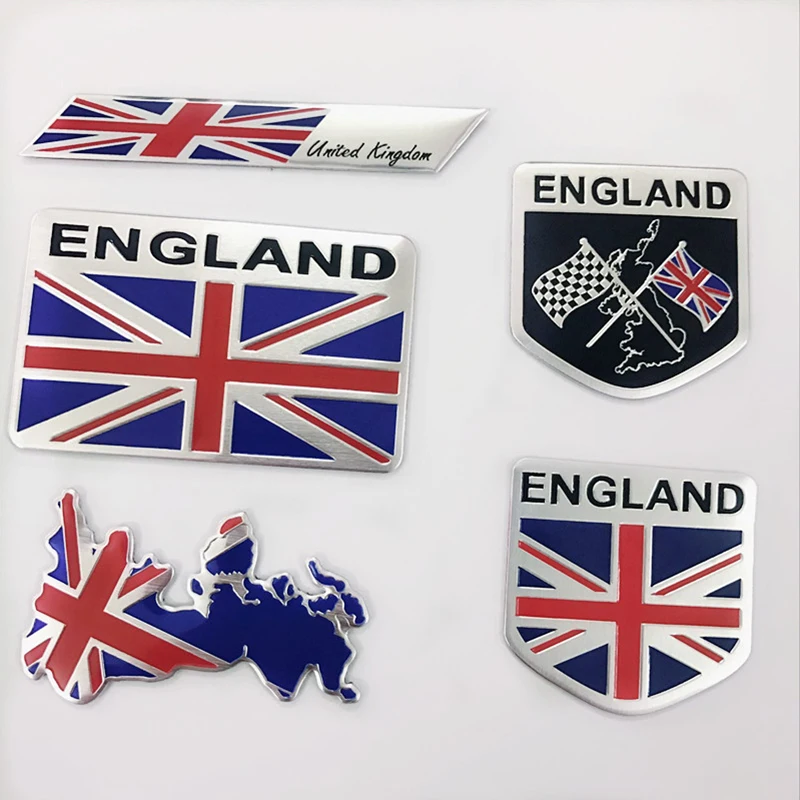 

Car 3D GB England UK Flag Union Jack Shield Emblem Badge Decals Sticker for Lotus MG Chevrolet Ford Skoda Volkswagen OPEL Mazda