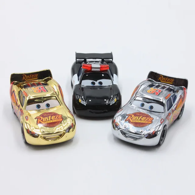 Best Offers Disney Pixar Cars Plating Gold Silver Police Lightning McQueen 1:55 Scale Diecast Metal Alloy Modle Cute Toys For Children Gifts Best Offers Disney Pixar Cars Plating Gold Silver Police Lightning McQueen 1:55 Scale Diecast Metal Alloy Modle Cute Toys For Children Gifts