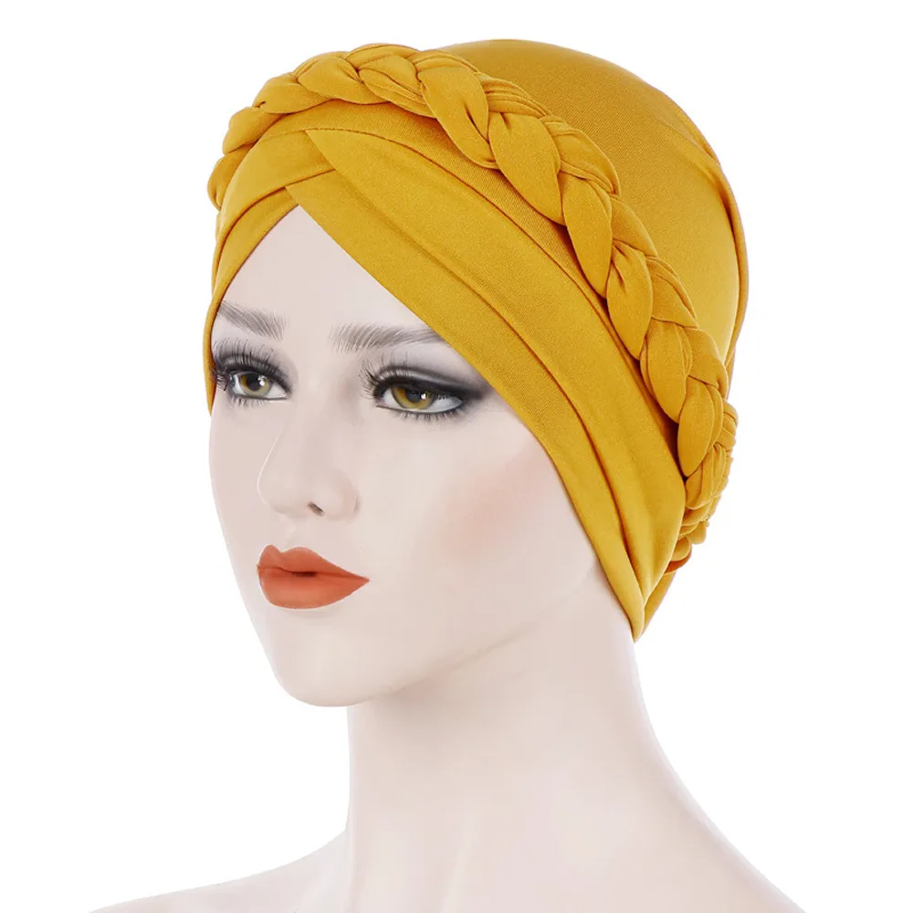 

Women India Hat Muslim Solid One Tail Chemo Beanie Scarf Turban Warm Wrap Cap Winter Wool Ski Beanie Skull Caps Hats for Women