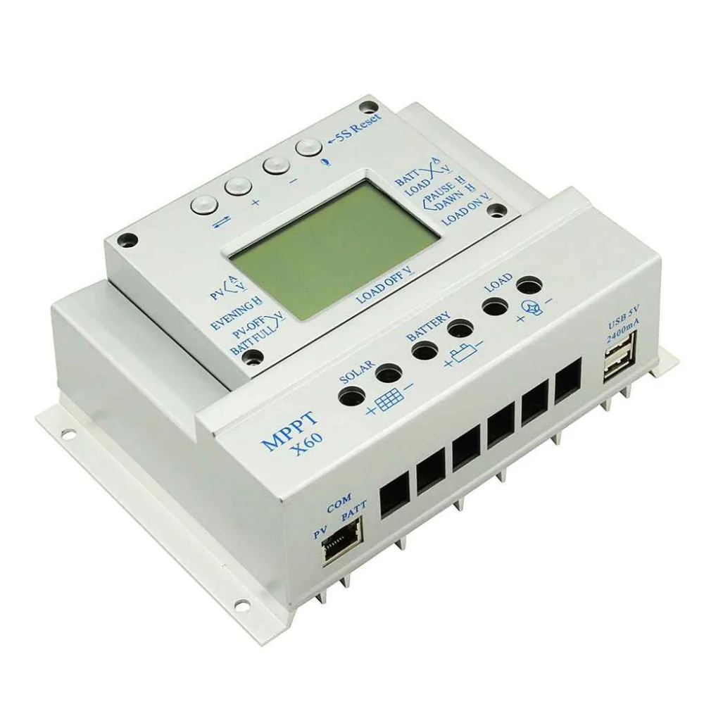 

Mppt Solar Charge Controller Solar Controller Mppt Load Dual USB Remote Operation Regulator Charging Regulator 1000 M 12/24V