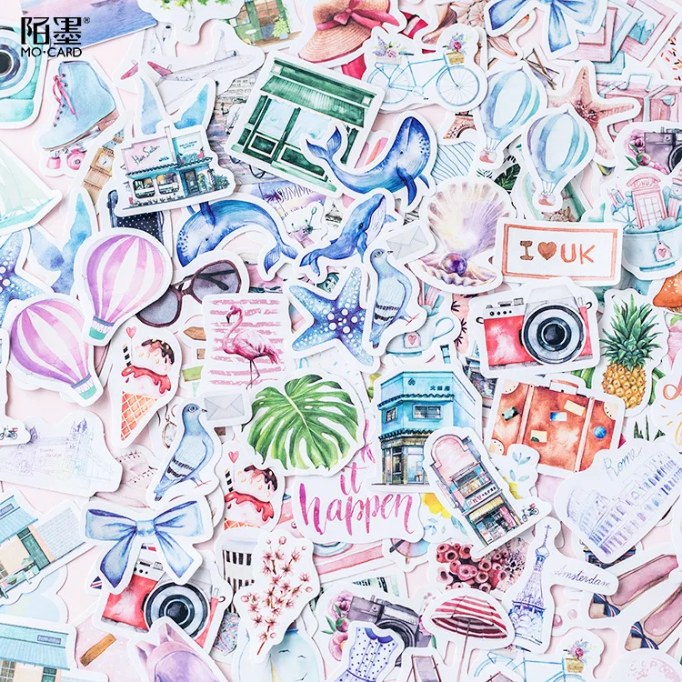 

One Person Travel Decorative Stationery Stickers Scrapbooking DIY Diary Album Stick Lable