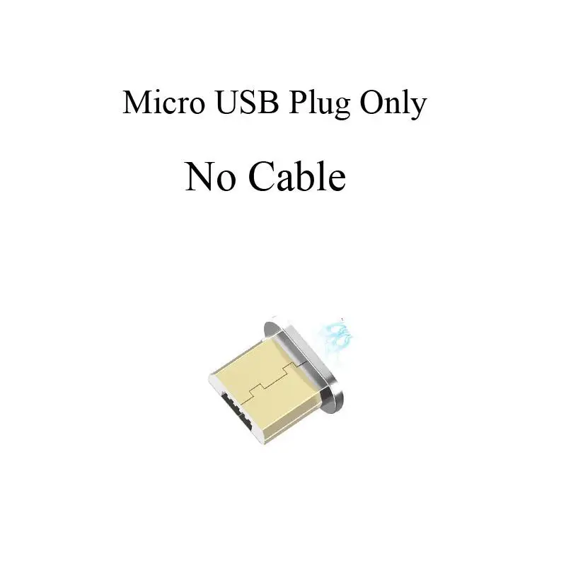 Micro Usb Магнитный кабель передачи данных три в одном слепой всасывающий Магнитный кабель светодиодные кабели для зарядки для Apple Android type-c - Цвет: Micro Plug Only