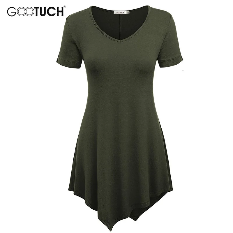 

2019 Summer Asymmetric design T-Shirt Women's Casual Short Sleeves TShirt Irregular Hem Tops Ladies Plus Size Long T Shirts 2545