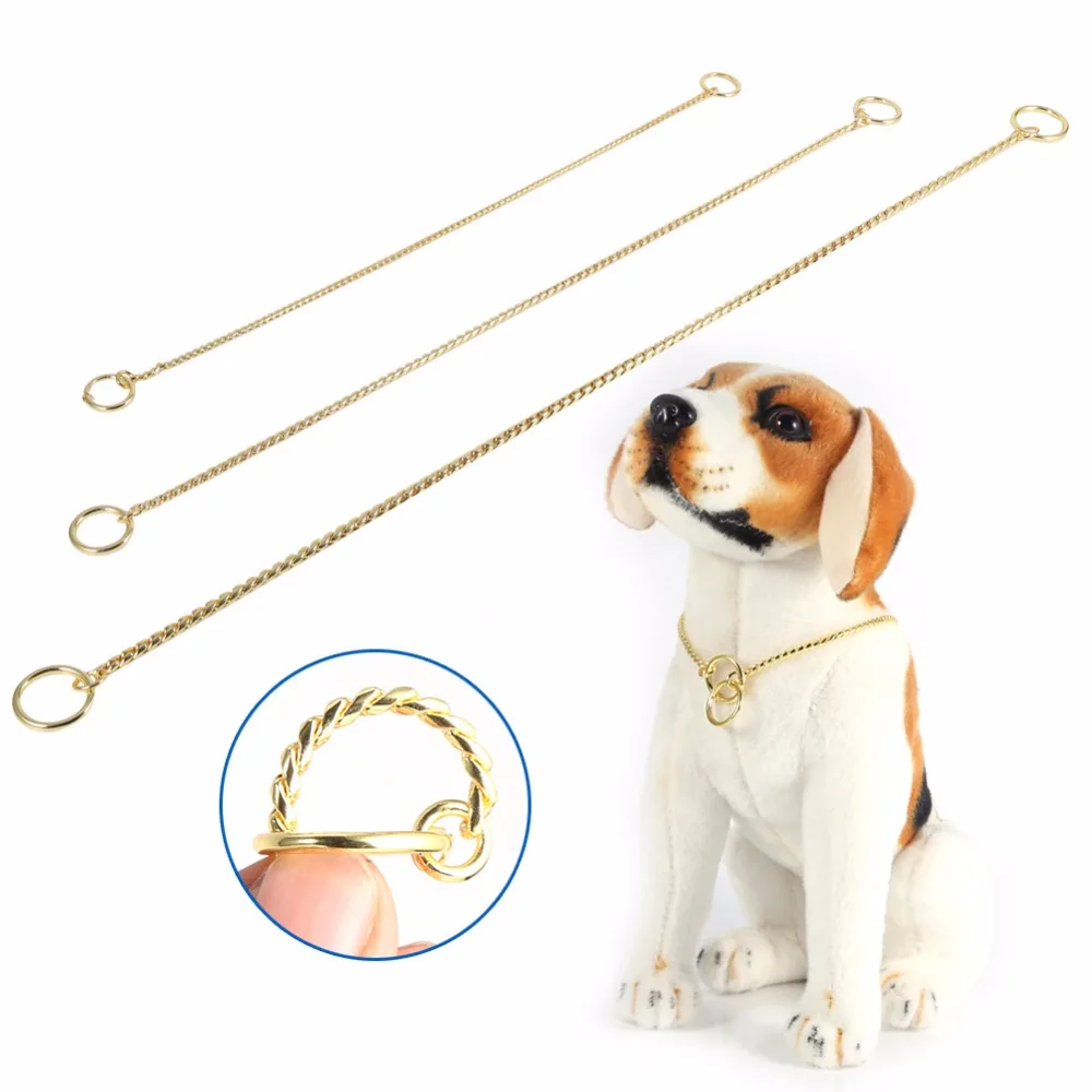 New Snake Chain Dog Show Collar Metal Pet Choke Training Collars