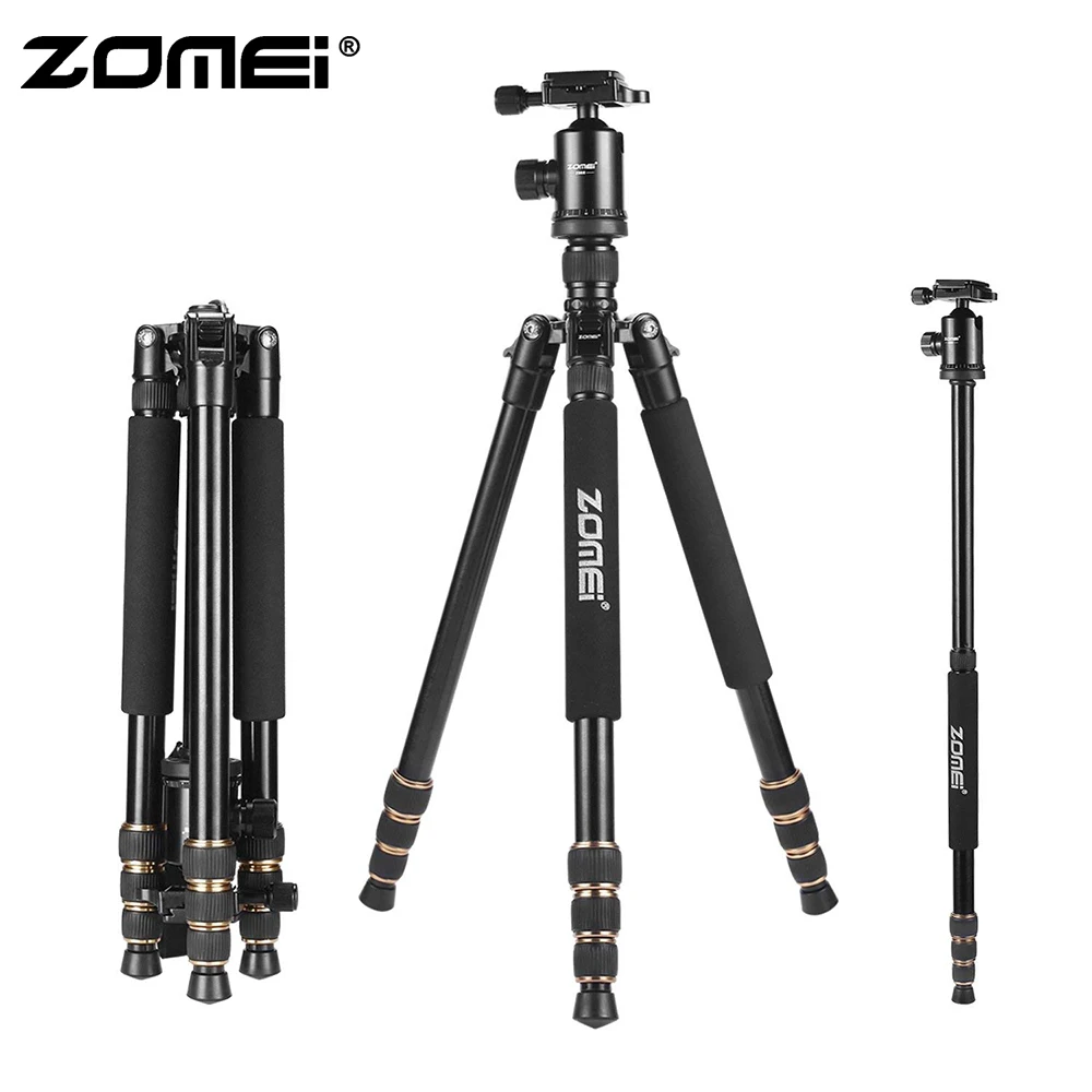 ZOMEI Z668 штатив для камеры и монопод легкий дорожный с шаровой головкой сумкой