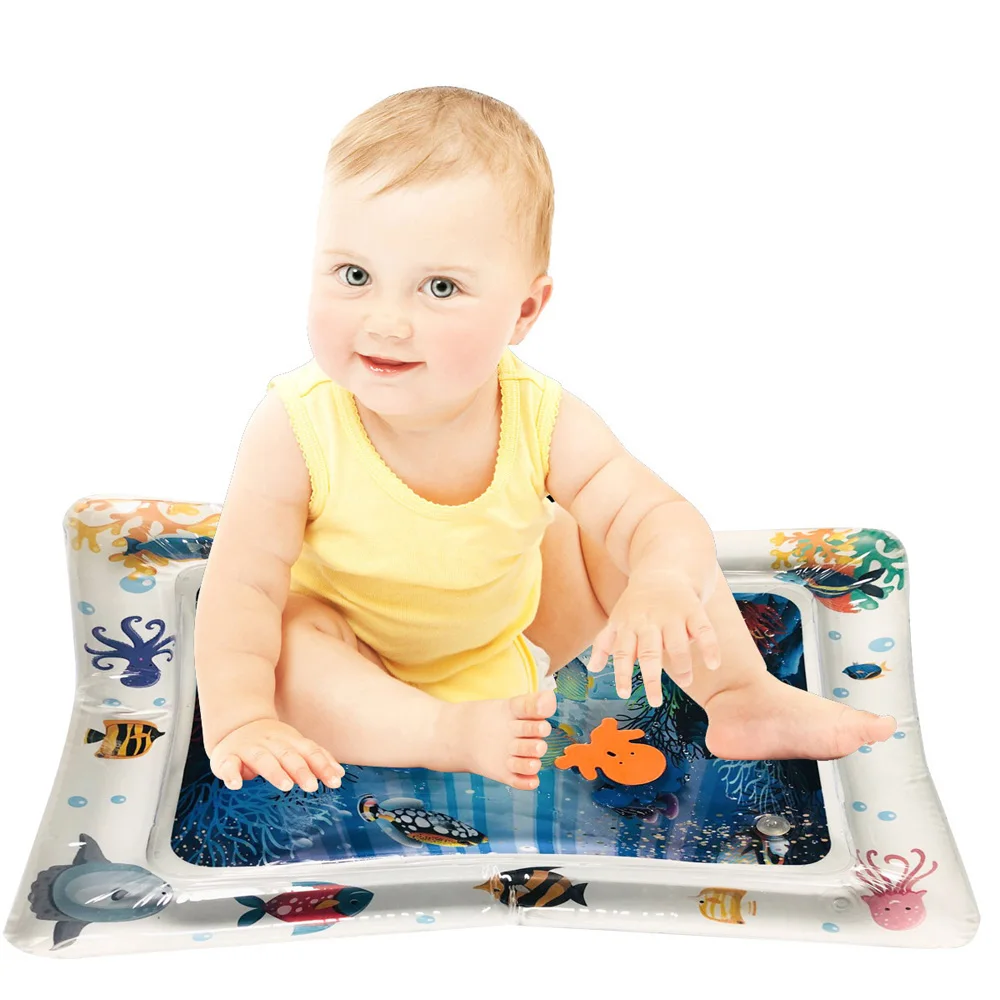 

Inflatable Baby Water Mat Infant Tummy Time Play Mat Toddler Fun Activity Watermat Center for Sensory Stimulation Motor Skills