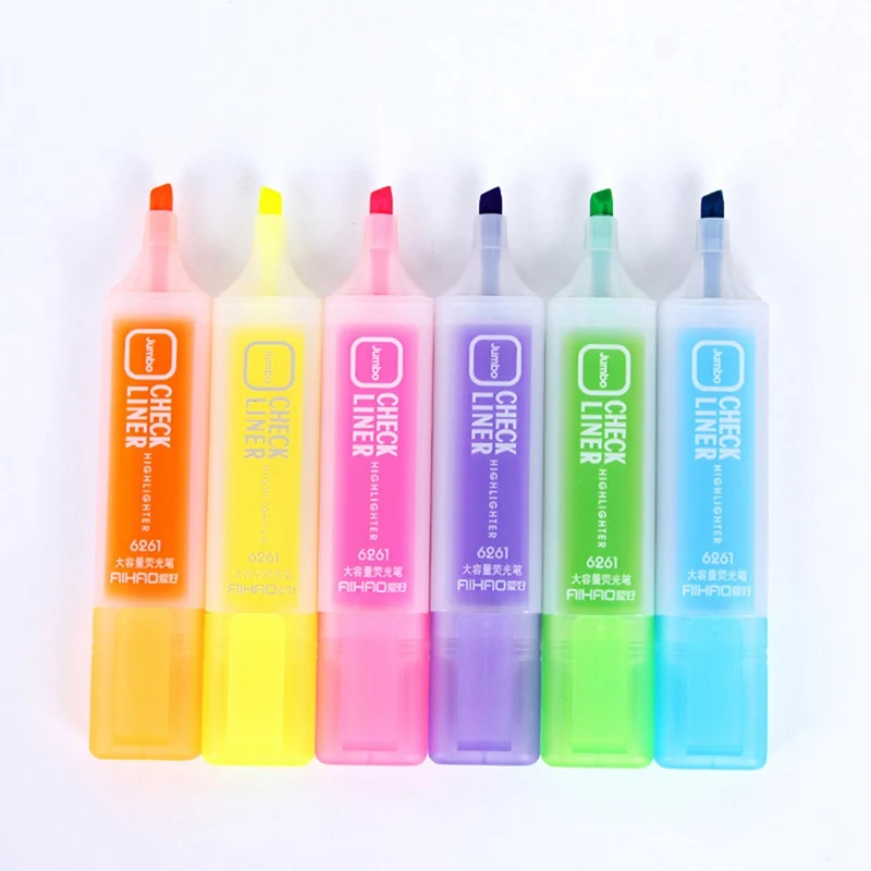 

Highlighters Paragraph Candy Color Large Capacity Neon Pen Marker Creative Kids School Office Supplies Pen Rainbow Pens