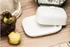 Quail 4 Inch Butter Sealing Tank,Ceramic,White,with Lid,Cheese Cake Server Storage,Keeper Tray,Dessert Dish ► Photo 3/6