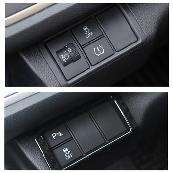 

beler Carbon Fiber Texture Dashboard Head Light Switch Lamp Button Cover Trim For Honda Civic 10th Sedan Coupe Hatchback 2017