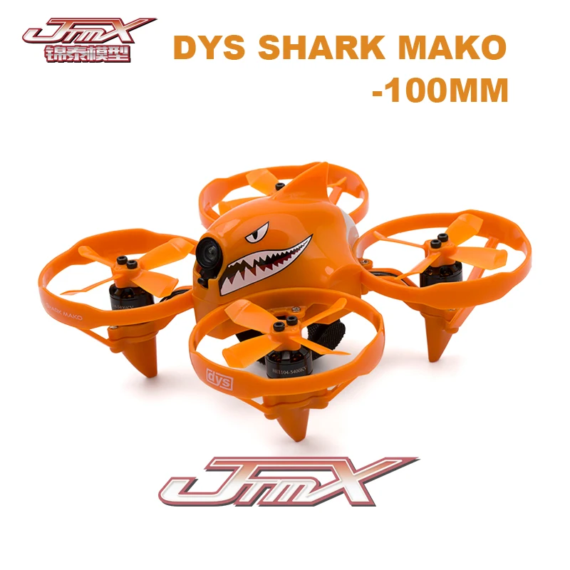 

Mirco drone DYS Shark Mako Brushless FPV Racing Drone F4 BLheli_S Dshot 5.8G 25-200MW 40CH VTX indoor drone
