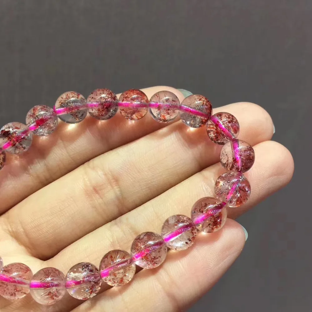 Natural Strawberry Quartz Crystal Bracelet (4)
