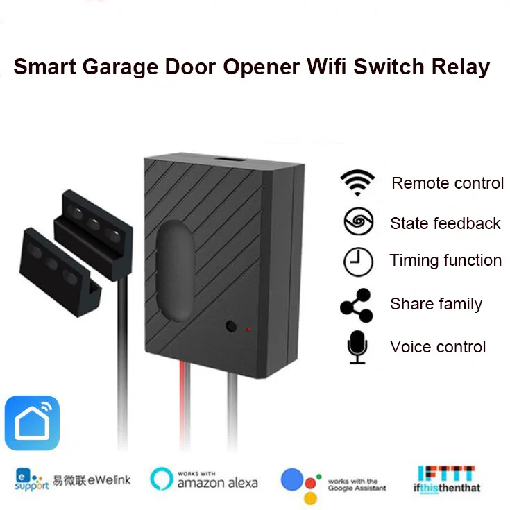 

Smart Wifi Garage Door Opener Smart Switch Relay Wireless Remote Control Works With Alexa Google Home