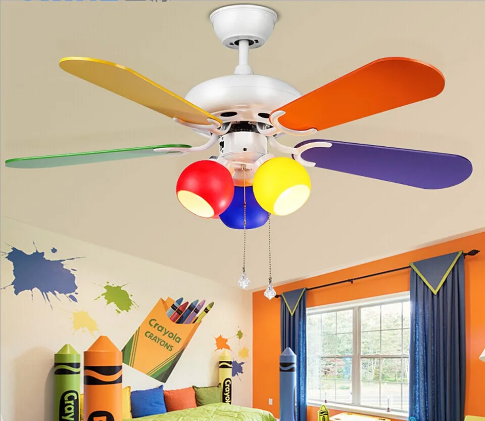 American fashion loft LED ceiling fan light led fan light for Children