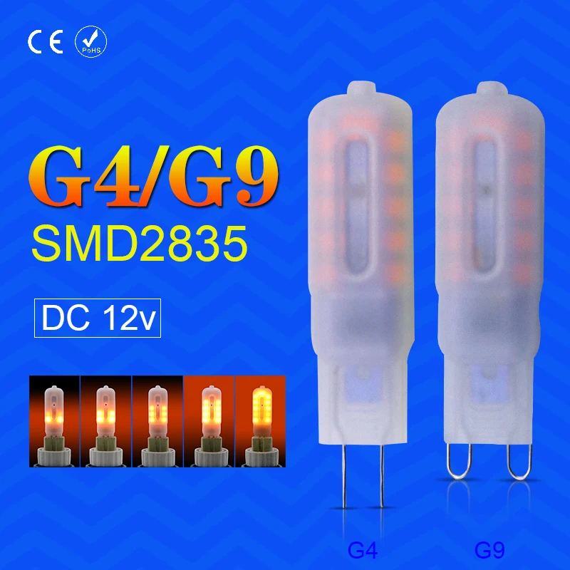 Low Voltage DC12V G9 LED Candle Bulb Flame Lamp SMD2835 Easter Creative