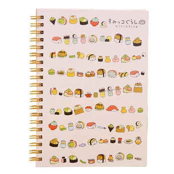 

Kawaii Japan cartoon Rilakkuma & Sumikkogurashi Coil notebook/Diary agenda/pocket book/office school supplies Sushi