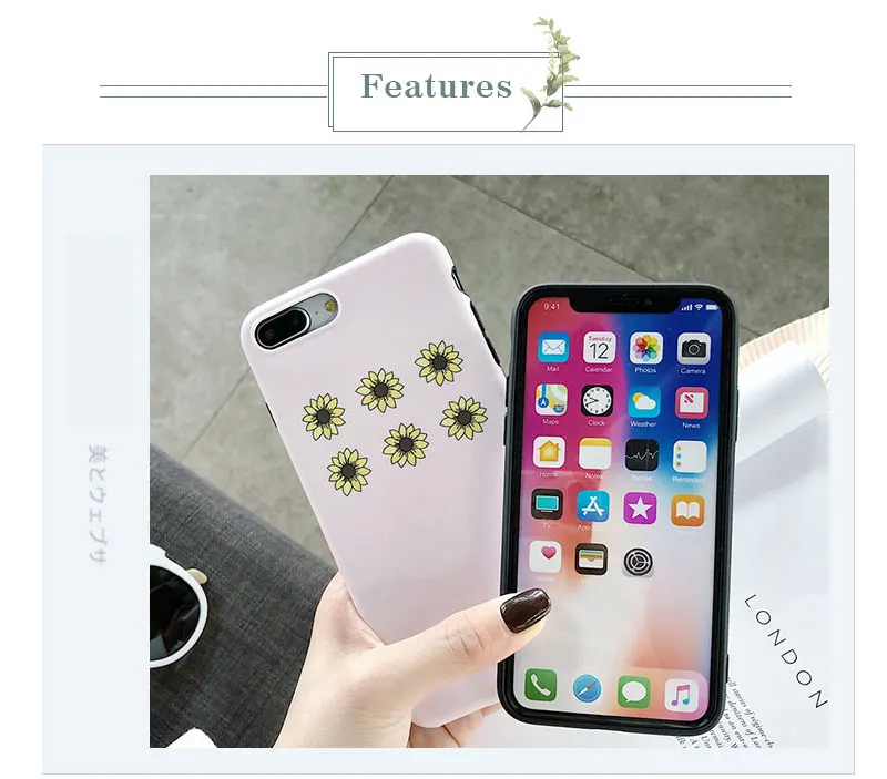 Silicone Flower Case For iPhone 8 8plus 7 7 Plus Cases Funda Phone Case For iphone 6 s 6s Plus X XR XS Max Cases Cover Coque   (15)