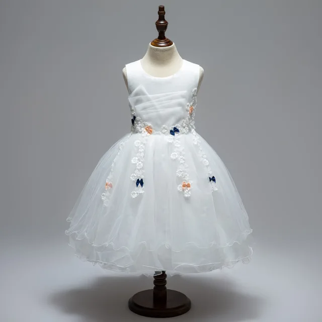 Kids Dresses For Girls White Pink Princess Dresses For Baby Girls