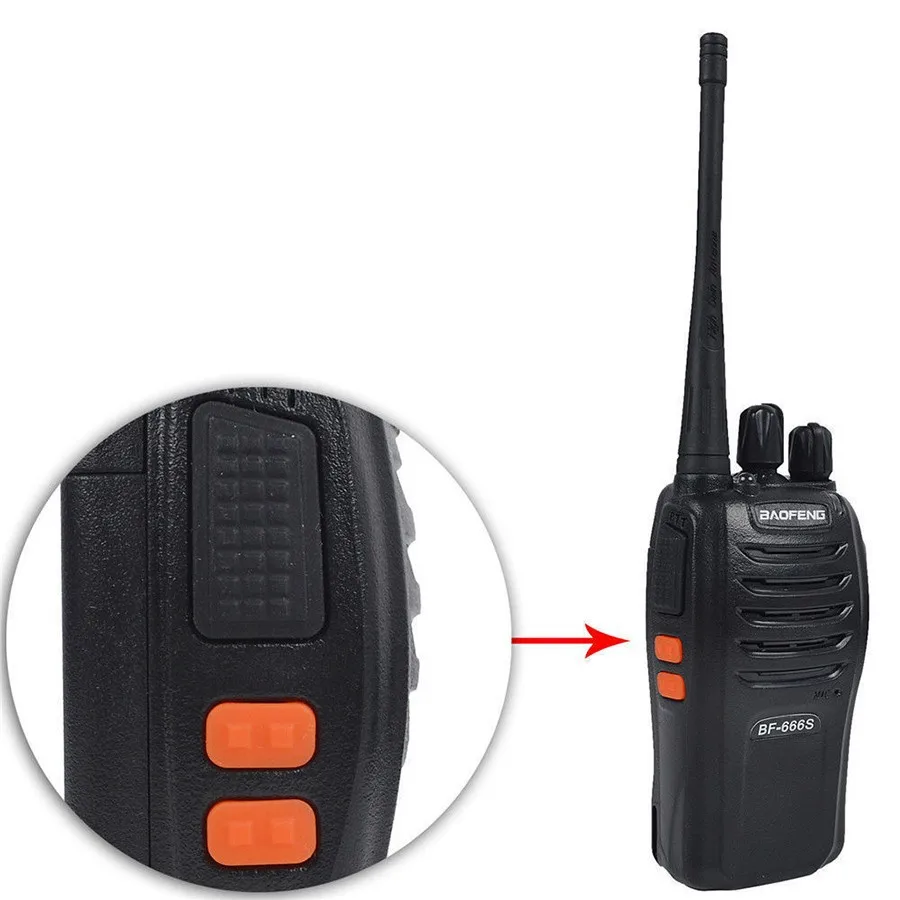 2 шт Baofeng Walkie Talkie BF-666S UHF 400-470 МГц 5 Вт 16CH двухстороннее радио 666S простая Портативная радиостанция привлекательная кнопка
