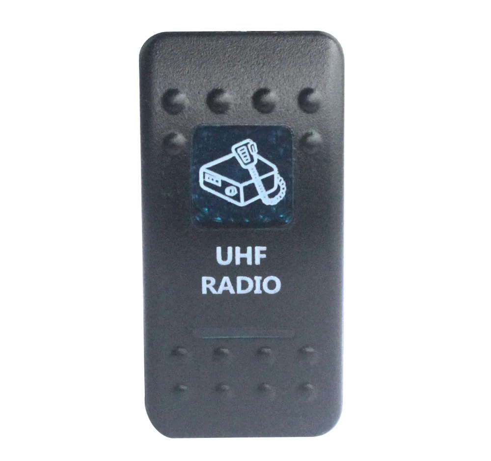 

12V 24V 5 pins ON/OFF UHF RADIO SPST Rocker Switch Blue Led for ARB Carling NARVA style Replacement Marine Grade
