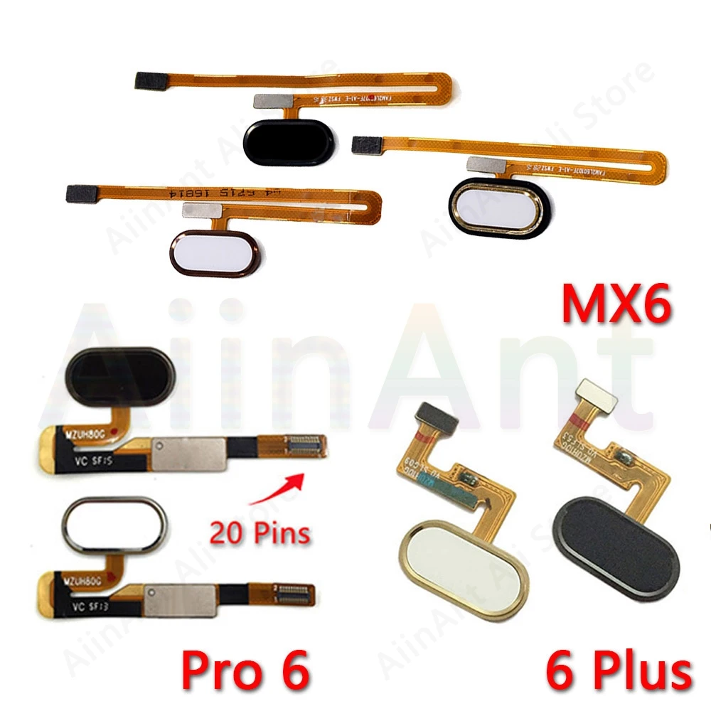 

Home Key Back Button Touch ID Fingerprint Sensor Flex Cable For Meizu MX6 MX Pro 6 Plus Original Home Fingerprint Flex
