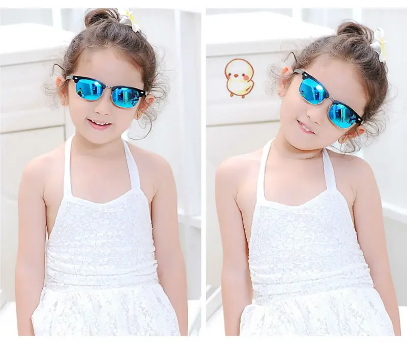 Новая Мода Дети солнцезащитные очки Мальчики Девочки Дети Детские Ребенка Солнцезащитные очки UV400 зеркало очки цена оптовой продажи 2276