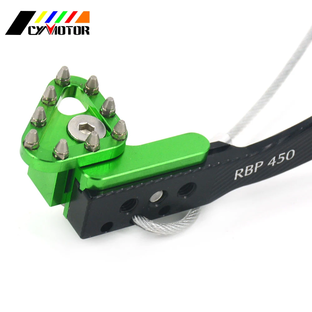 Мотоцикл CNC Заготовка Flexable задний ножной тормозной рычаг педаль для KAWASAKI KX450F 06 16
