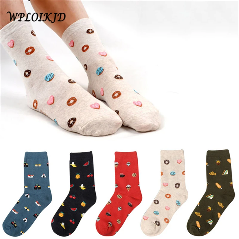 

[WPLOIKJD] Harajuku Kawaii Socks Women Funny Cute No Show Socks Moda Mujer Hip Hop Skateboard Sox Alien Crew Short Socks Girls