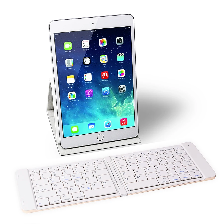 iDOCOU Folding Wireless Bluetooth Keyboard with 80keys for iPad iPhone Android font b Smartphones b font
