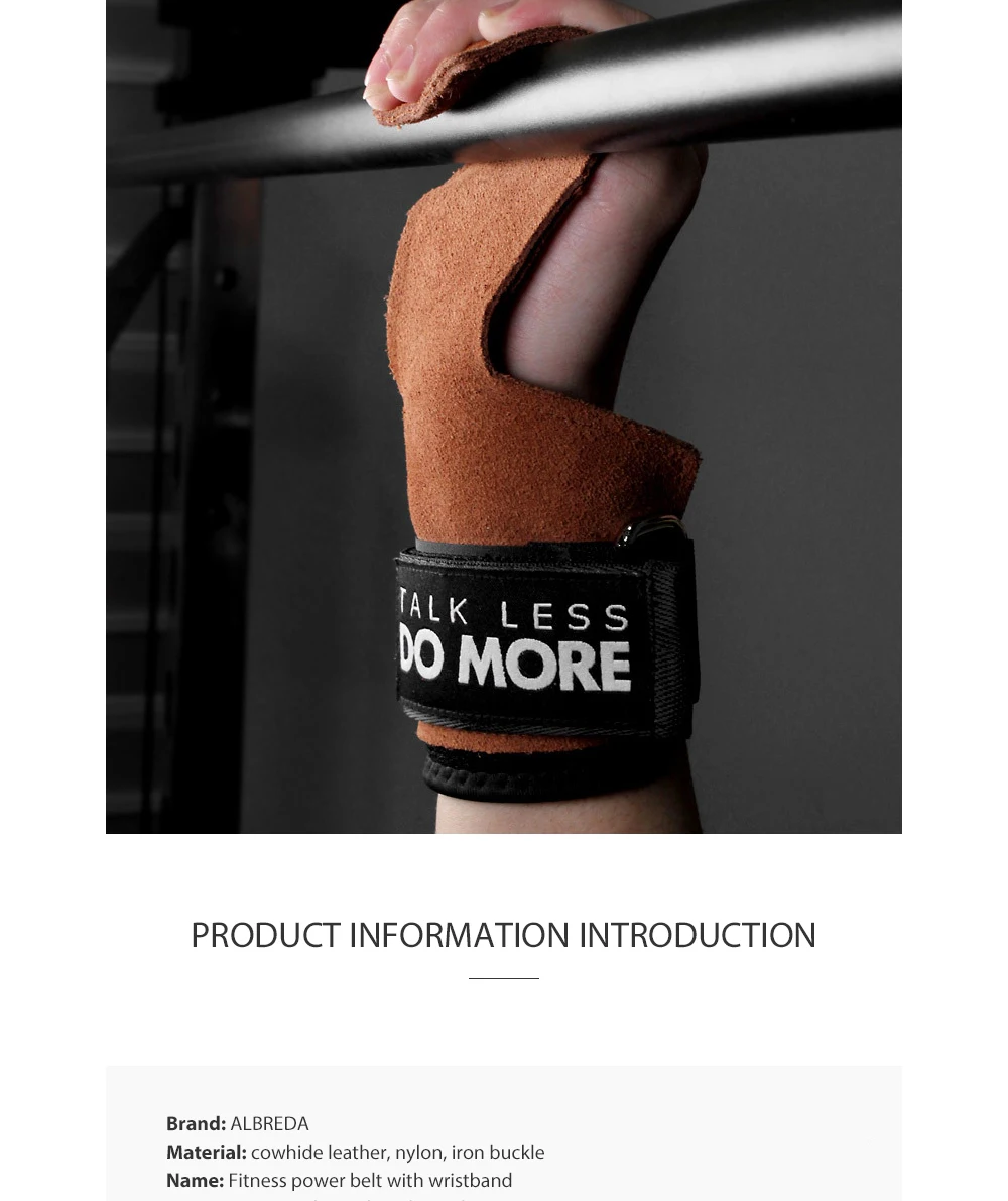 ALBREDA 1 пара фитнес-Стабилизатор ладони противоскользящая Прочная рукоятка для рук протектор обертывание перчатки тренажерный зал Лифт тренировочная спортивная одежда