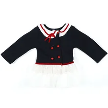 Baby Girls Long Sleeve Dress Shool Girl Shirts Dress Kids One Piece Dresses Outfits 0-24M H78