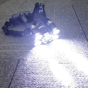 

High 80000LM 5 LED XML-T6 Rechargeable USB Headlamp Head Light DOG88