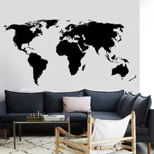 Large World Map Wall Decal Office Classroom Decoration Vinyl Wall Sticker Home Living Room Room Wall Sticker DT16