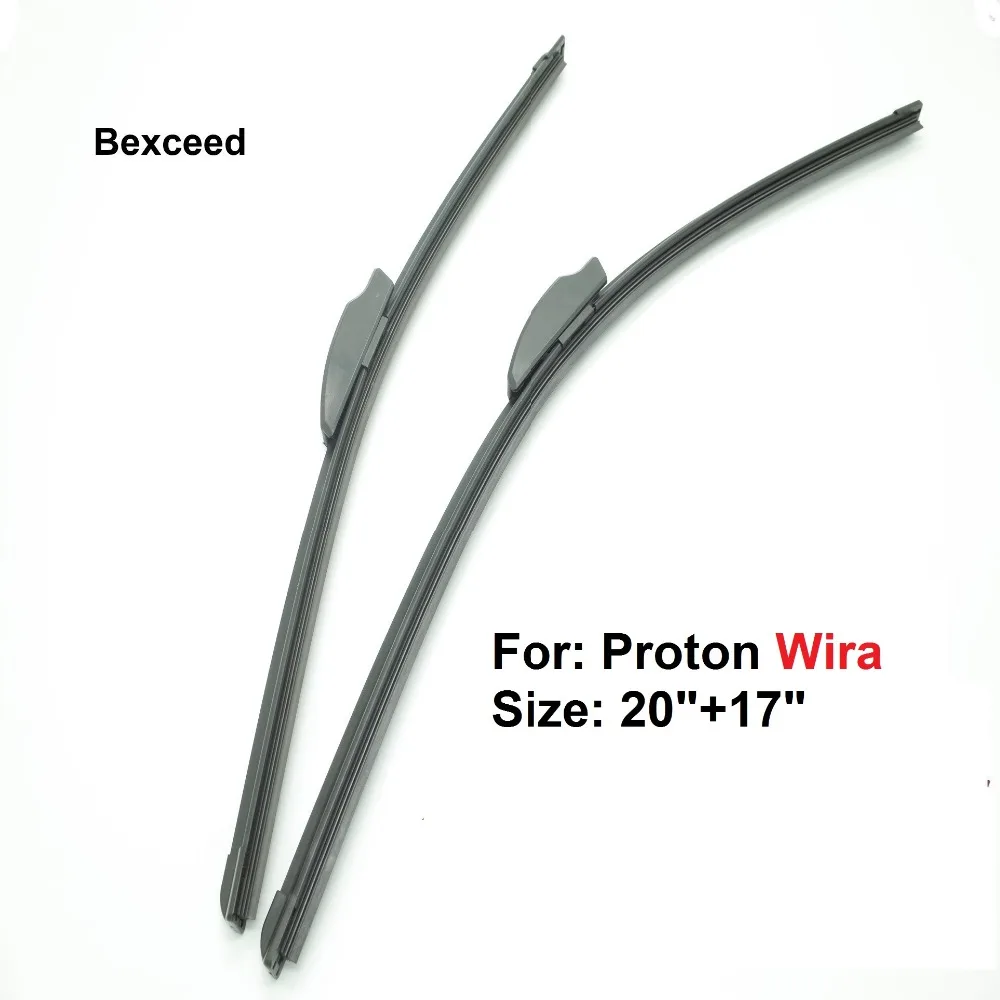 

1 Set 20"+17" U- Hook Bexceed of Car Windshield Universal Flat Wiper Blade for Proton Wira