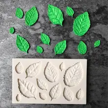 В форме листа 3D Силиконовые пресс-формы листья украшения торта помадка инструменты для приготовления печенья Пищевая силиконовая форма Жевательная паста конфеты формы