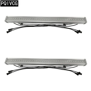 

2pcs/ Led outdoor waterproof wall washer 24x3w rgb 3in1 led dmx512 outdoor waterproof dyeing lamp