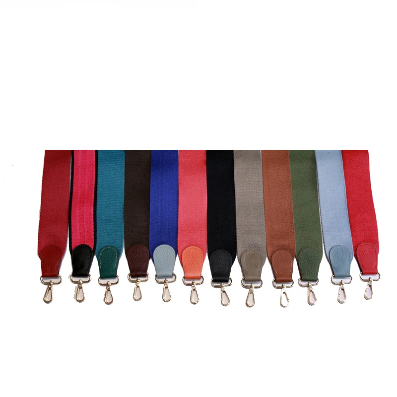 

Kisstyle Women Bag Strap Rivet Shoulder Bag Purse Straps Replacement PU Leather Handbags Colorful Strap with Gold or Silver Hook