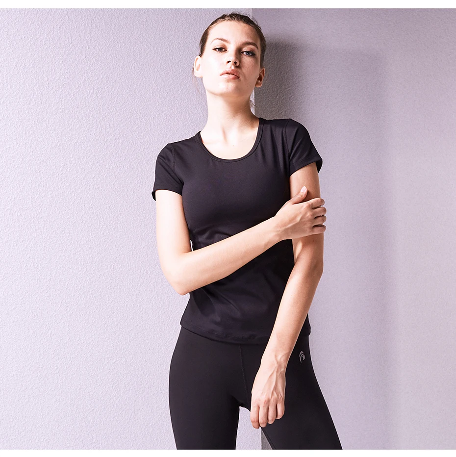 Andzhelika, женские спортивные футболки для бега, для йоги, сетчатый топ для фитнеса, дышащая одежда для фитнеса, женская спортивная футболка для бега