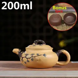 Горшок ручной работы китайский чайник из красной глины тет набор чайник 200 мл известный фарфор из исина Zisha керамические чайники чайник