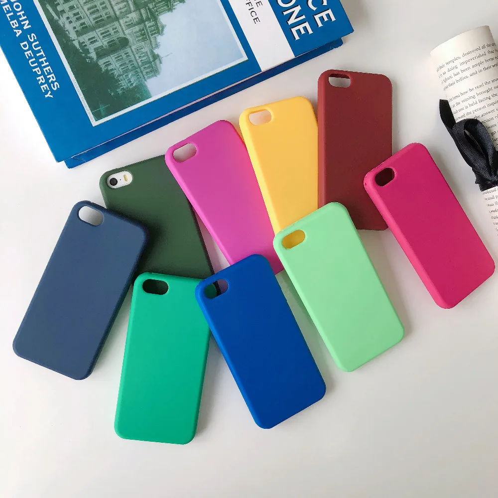 Fashion Candy Color Matte TPU Phone Cover for iPhone 5 Case Luxury Soft Silicone Case for iPhone SE Case for iPhone 5s Cases