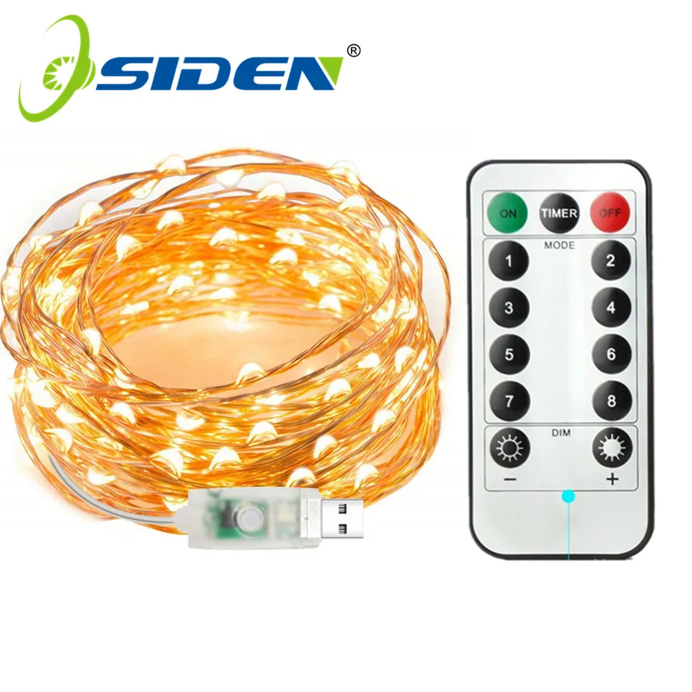 Светодиодная гирлянда 5/10 M/20 M 50/100 Led USB 8, СВЕТОДИОДНАЯ Гирлянда для управления, сказочные гирлянды для свадьбы, Рождества, праздника, декоративные лампы