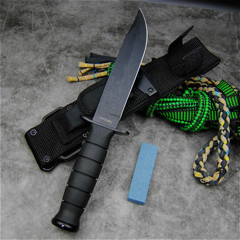 D2 высокая твердость прямой нож японский самурайский джунгли выживания тактический нож наружный спасательный прямой нож инструмент для выживания