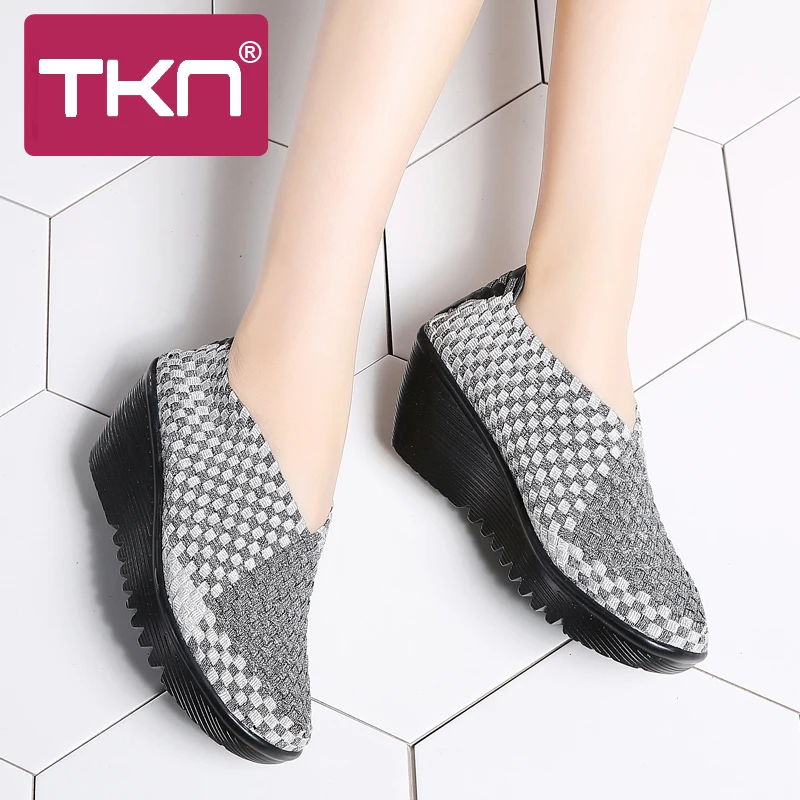 TKN/женские кроссовки на платформе сезон весна повседневные лоферы плоской
