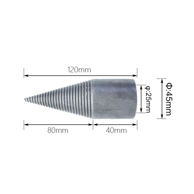 Дровяное сверло измельчитель деревянный разделительный инструмент разделительный конус дровяные разветвители дровяная машина дробилка дровяная дробилка
